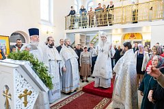В селе Новотулка состоялось Великое освещение храма в честь иконы Божьей Матери «Спорительницы хлебов»